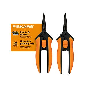 2-Pack Fiskars 399241-1002 Micro-Tip Pruning Snips $17.98 + Free Shipping w/ Prime or on $35+