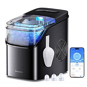 Prime Members: GoveeLife Smart Ice Maker w/ Voice Control & 3 Ice Sizes, 26lbs/24Hrs (Black) $107.99 + Free Shipping