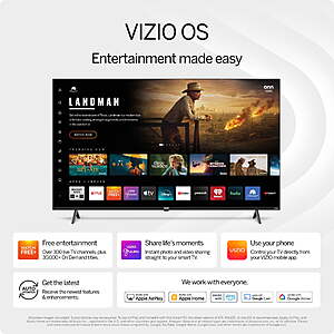$68 Free Ship WALMART: onn 32" Class 720P HD Powered by VIZIO Smart Television, 32S2V1