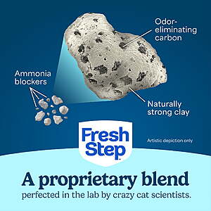$21.97 FS Walmart+ or at $35 or at CHEWY: Fresh Step Extreme Clump Multi-Cat Clumping Cat Litter, Febreze Freshness Scent, 38 lb,