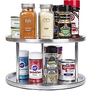 10" Simpli-Magic 2-Tier Stainless Steel Lazy Susan Spice Rack $8.90 + Free Shipping w/ Prime or on $35+