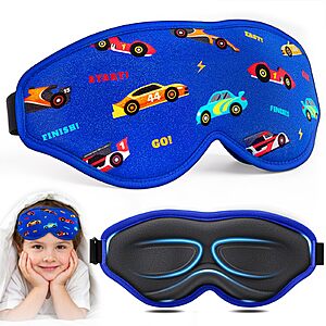 BeeVines Kids 3D Contoured Memory Foam Cushioned Sleep Mask (Racing Car) $3.82 + Free Shipping w/ Prime or on $35+