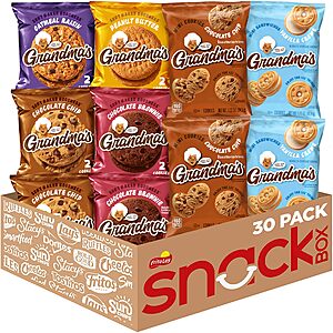 Grandma's Cookies, Variety Pack, (Pack of 30) $9.99 @ Amazon