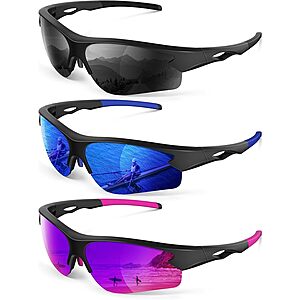 3-Pack CIFOYA Men's or Women's Polarized Half Frame Sports Sunglasses $9.99 ($3.33 each) + Free Shipping w/ Prime or on $35+