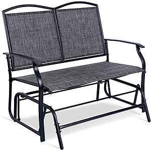 43.7" Backyard Expressions 2-Person Outdoor Glider Bench w/ Powder Coated Steel Frame (Heathered Grey) $62.70 + Free Shipping