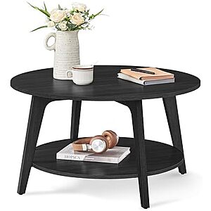 31.5" VASAGLE MAEZO Round 2-Tier Coffee Table (Charcoal Gray) $48.90 + Free Shipping