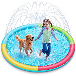 60" SLOOSH Non-Slip Splash Pad Sprinkler Mat (2 Colors) $9.99 + Free Shipping