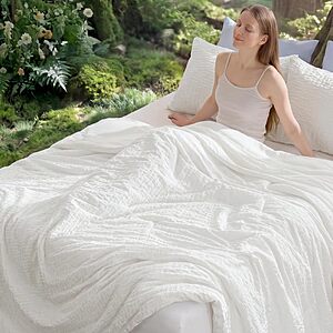 Bedsure SleepEase 3-Piece Queen Cooling Comforter Set (White, Queen or King) from $23.99 + Free Shipping w/ Prime or on $35+