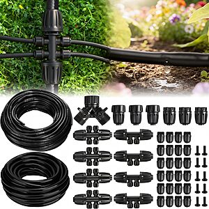 132' Landtouch Drip Irrigation Tubing Kit w/ 1/2" Drip Irrigation Tubing & 1/4" Irrigation Dripline $14.99 + Free Shipping w/ Prime or on $35+