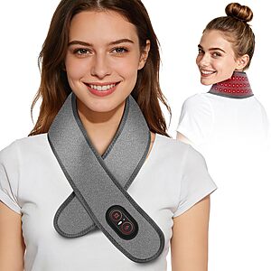 BAISEMAIN Cordless Neck Heating Pad w/ Red Light Therapy & Vibration Massage (2 Colors) $14.99 + Free Shipping w/ Prime or on $35+