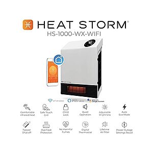Heat Storm HS-1000-WX-WIFI Infrared Wi-Fi Heater, 1000 Watt, $49.99, FS Prime, Woot!