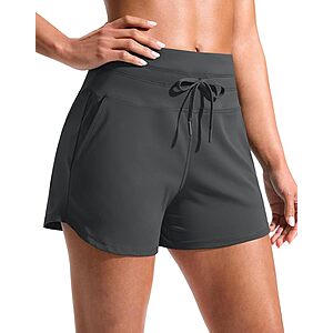 Soothfeel Women's Athletic Running Shorts with Pockets 3.5"/ 5" Quick Dry High Waisted Workout Active Gym Shorts $14.99