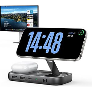 Selore USB-C Hub w/ 15W Qi2 Wireless Charging for MacBook (2 Colors) $17.99 + Free Shipping w/ Prime or on $35+