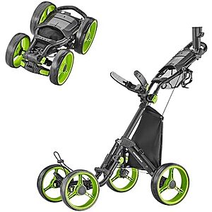 $130.02* | Caddytek Explorer V8 SuperLite 4-Wheel Aluminum Golf Push Cart at Amazon