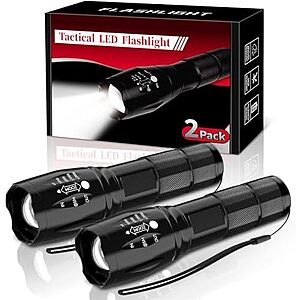 $8.54* | 2-pk High Lumens Tactical Flashlights at Amazon