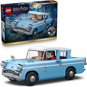 868-Piece LEGO Harry Potter Enchanted Flying Ford Anglia Car Building Toy w/ Harry, Ron & Hedwig Minifigures $71.22 + Free Shipping
