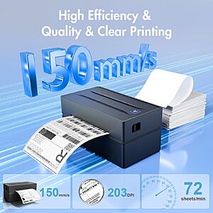 Amazon - Thermal Shipping Label Printer 4x6 Bluetooth Label Maker for Small Business - $28.31