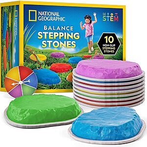 10-Count National Geographic Non-Slip Stepping Stones for Kids w/ Spinner Game $22.39 + Free Shipping w/ Prime or on $35+