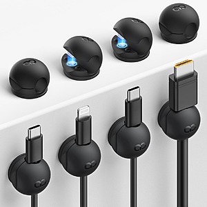 Lamicall Dual Magnetic Silicone Cable Organizer Clips: 8-Pack $4, 12-Pack $6 + Free Shipping w/ Prime