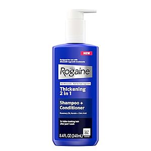 [SnS, AC] $3.70** | 8.4-Oz Rogaine Men's Thickening 2 in 1 Shampoo + Conditioner at Amazon