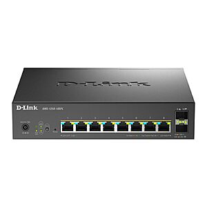 D-Link 10-Port Multi-Gigabit Smart Managed PoE Switch with 2 x 10G SFP+ 8 x 2.5G PoE Ports (DMS-1250-10SPL) $280