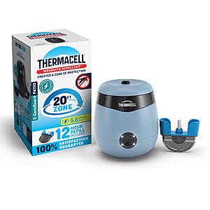 Thermacell E-ZoneGuard Rechargeable Mosquito Repeller w/ 5.5-Hr Battery +12-Hr Refill (Blue) $18.95 w/ S&S + Free Shipping w/ Prime or on $35+