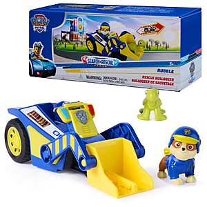 Paw Patrol Search & Rescue Rubble Bulldozer Toy Vehicle w/ 2 Figures $8.49 + Free Shipping w/ Prime or on orders over $35