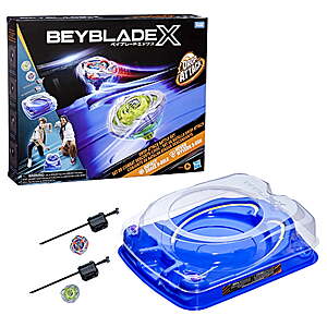 Beyblade X Drop Attack Battle Set with Beystadium, 2 Right-Spinning Battling Top Arena Toys, and 2 Launchers, Birthday Gifts, Blue, Ages 8+ $47.49