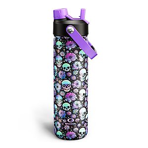 26-Oz ENCOOL Stainless Steel Double Wall Insulated Water Bottle w/ Straw (Floral Afterlife) $4.99 + Free Shipping w/ Prime or on $35+
