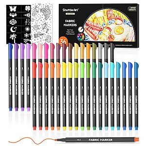 Shuttle Art 36 Colors Fabric Markers $9.59 @Amazon