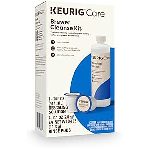 $7.49* | Keurig Brewer Cleanse Kit w/ Descaling Solution & Rinse Pods at Amazon