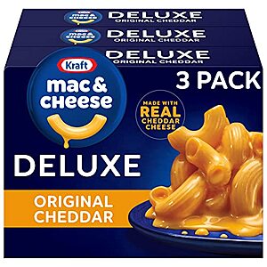 [SnS, AC] $4.70* | 3-Pk 14-Oz Kraft Deluxe Mac & Cheese Original Cheddar at Amazon
