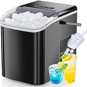 Portable Countertop Ice Maker 26lbs/24H 9 Cubes in 6 Mins Self-Cleaning Quiet $49 + Free Shipping