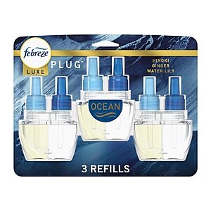 $10.98| 3 Count Febreze Plug In Air Freshener, Odor-Fighting Scented Oil Refill 0.87oz