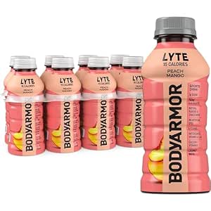 8-Pack 12-Ounce BODYARMOR LYTE Electrolyte Drink (Peach Mango) $4.90 w/ S&S + Free Shipping w/ Prime or on $35+