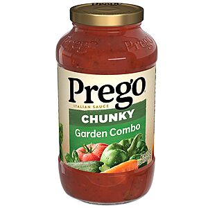 23.75-Ounce Prego Chunky Garden Combo Pasta Sauce $1.84 w/ S&S + Free Shipping w/ Prime or on $35+