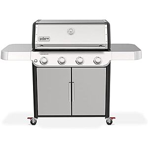 $899* | Weber Genesis S-415 Liquid Propane Gas Grill for Outdoor Cooking, Stainless Steel, 4 Burners at Amazon