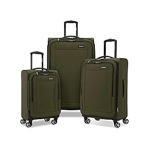 Woot - Samsonite Saire LTE Softside Expandable Luggage with Spinners | Olive Green | 3PC (CO/MED/LG) - $159.99