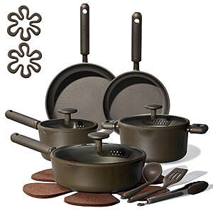 Carote 17-Piece Nonstick Pots and Pans Set (Green) $49.99 + Free S&H at Walmart