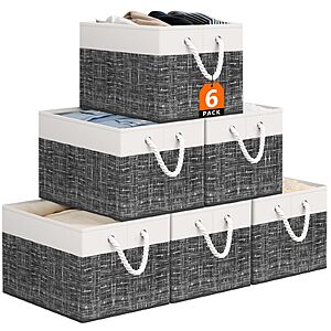 6-Pack 23L StorageTastic Collapsible Storage Baskets W/ Rope Handles $12.99 + Free Shipping w/ Prime or on $35+