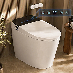 DeerValley Elongated Smart Toilet With Bidet w/ Heated Seat and Remote $459 + FS