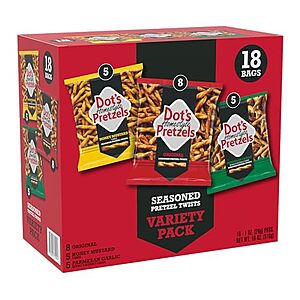 [SnS, AC] $7.48 | 18-Pk 1-Oz Dot's Pretzels Variety Pack at Amazon