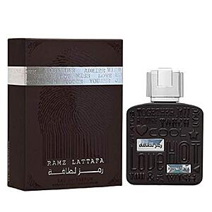 $13.85* | 3.4-Oz Lattafa Perfumes Men's Ramz Lattafa Silver Eau De Parfum Spray at Amazon