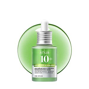 Anua Azelaic Acid 10 Hyaluron Redness Soothing Serum Lightweight & Hydrating Blemish Care, Hyaluronic Acid, Korean Skincare, 1.01 $16.2
