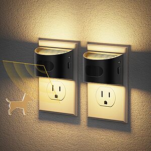 2-Count JandCase Motion-Activated Dusk-to-Dawn Plug-In LED Night Light (30/60/100 Lumens, 3000K Warm White, Various Styles) $7.59 ($3.80 each) + Free Shipping w/ Prime or on $35+