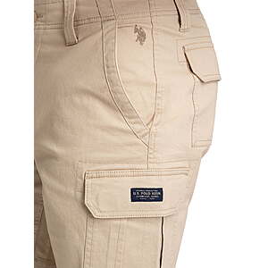 $9-$9.40 U.S. Polo Assn. 98% Cotton Men's Cargo Short, 9.5" Inseam, Sizes 28-44  Free Ship WALMART+ or Pick up where avail.