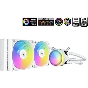 SAMA L40 240mm AIO Liquid CPU Cooler w/ ARGB PWM Fans (White) $29.99 + Free Shipping