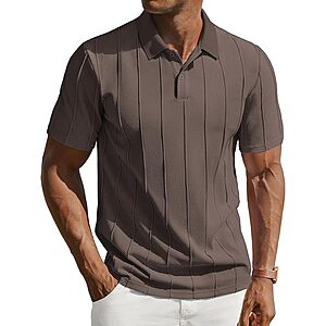 PJ PAUL JONES Men's Short Sleeve Knit Polo Shirt (Various) $8.99 + Free Shipping w/ Prime or on $35+