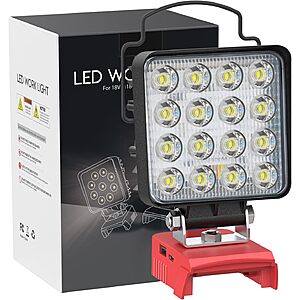 [Prime] LIVOWALNY 112W 11200LM LED Work Light Compatible w/ USB & Type-C Charging Ports (Tool Only) $12.87 + Free Shipping