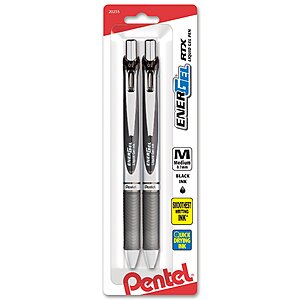 2-Pack 0.7mm Pentel EnerGel RTX Gel Pens (Black or Blue) $2.35 w/ S&S + Free Shipping w/ Prime or on $35+